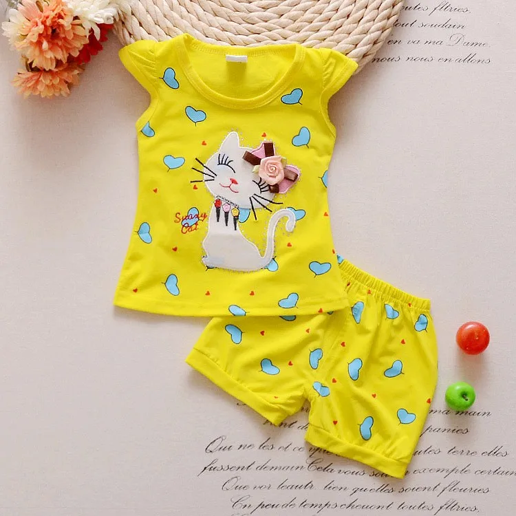 2016-Infant-clothes-toddler-children-summer-baby-girls-clothing-sets-cartoon-2pcs-cat-love-clothes-sets (2)