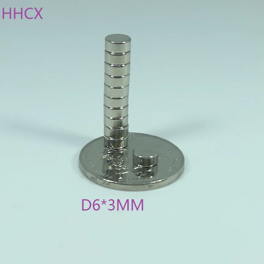 100 шт./лот D 6x3 мм N35 Сильный диск редкоземельных магнитов ndfeb 6*3 мм неодимовые магниты 6 мм x 3 мм