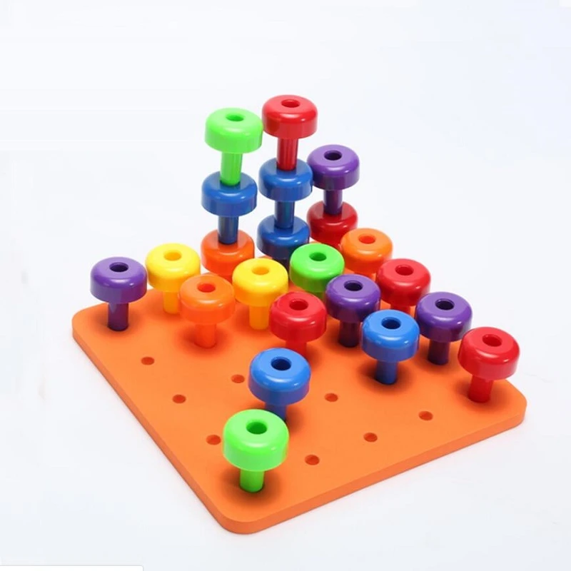 stacking peg board set toy