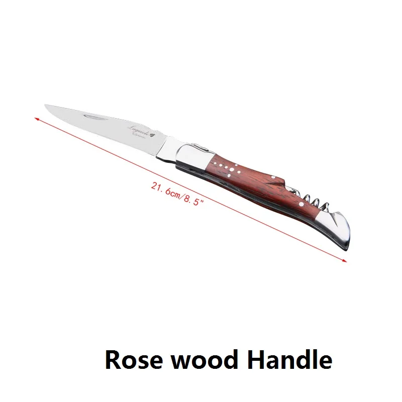 Свадебные ножи для вина, штопор из нержавеющей стали, открывалки для вина с деревянной ручкой, пивная банка, бутылка, открывалка для вина, аксессуары для ресторана - Цвет: Rosewood Handle