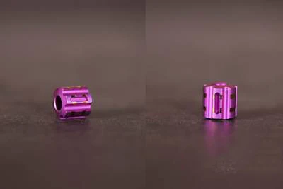 W титановый сплав нож бусины Паракорд подходит для Тритиевой газовой трубки нож шнурок зонтик веревка наружный шнур гаджет EDC Брелки - Цвет: Purple