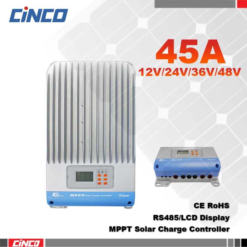

ITracer IT4415ND,mppt solar controller, LCD display, RS232 RS485 with Modbus protocol CAN Bus 12V 24V 36V 48V auto work