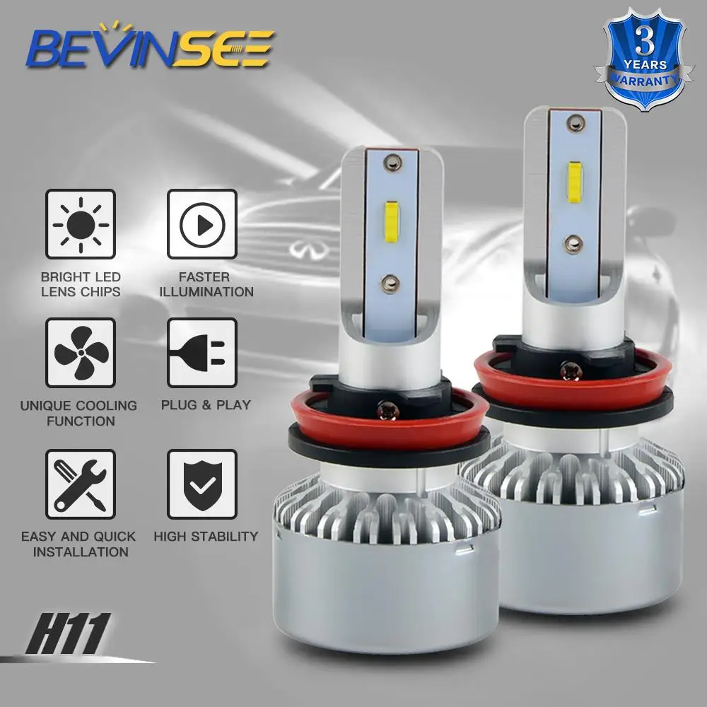 NICECNC Car High Beam H11 LED Headlight Bulb For Mazda MX 5 Miata