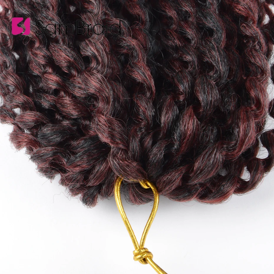 SAMBRAID Вьющееся кружево косички для волос 3 шт./компл. Ombre Marlybob Розовый Вязание