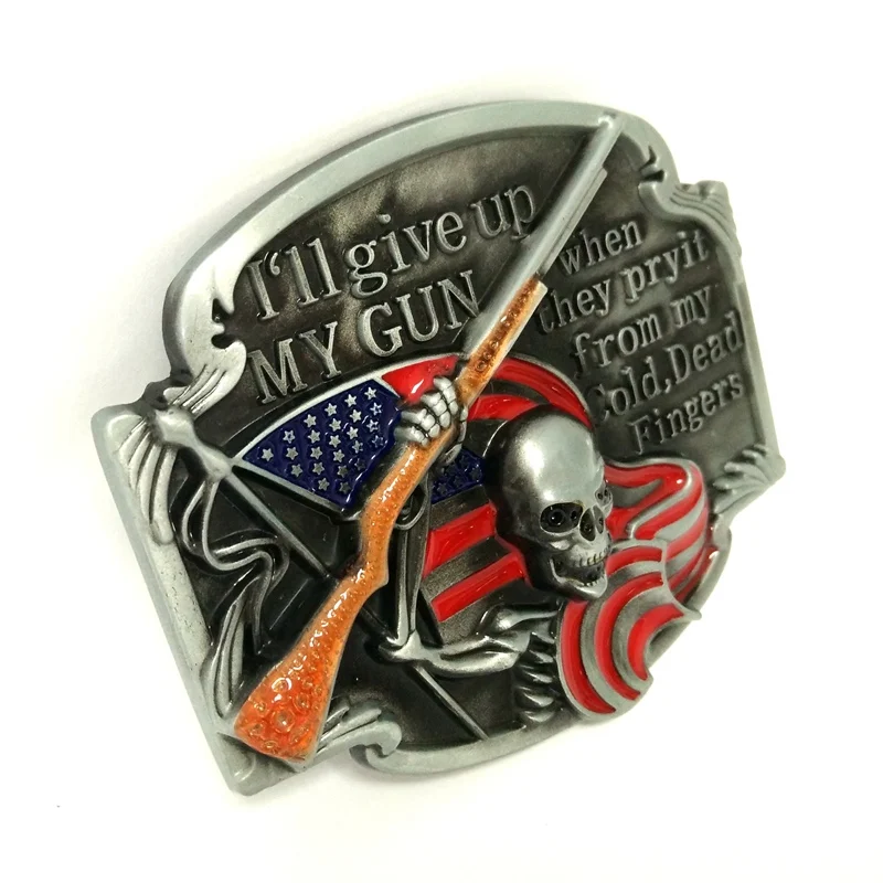 Черные Ремни из искусственной кожи для мужчин с черепом металлическая пряжка "я откажу свой пистолет, когда они прикроют его от холода, мертвых пальцев"