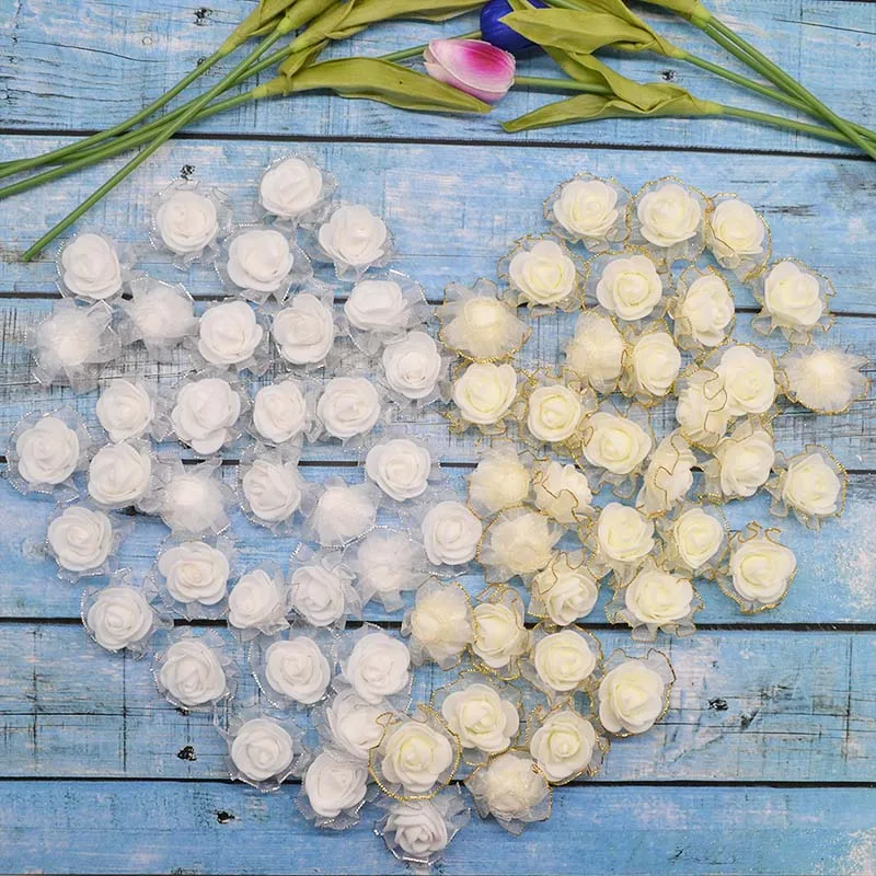20/50pcs 4cm Foam Roses Glitter Fringe Silk Artificial Flowers for Wedding Decoration Handmade DIY Wreaths Craft Head Flowers 20/50pcs 4cm Foam Roses Glitter Fringe Silk Artificial Flowers for Wedding Decoration Handmade DIY Wreaths Craft Head Flowers