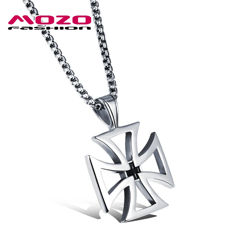 New 2016 Men Stainless Steel Cross Pendant Choker Collar Necklace Hot Punk Jewelry Accessories