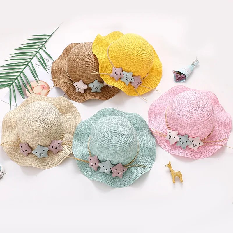 

New Fashion Summer Kids StrawHats Children Beach Cap Baby Photography Props Baby Girl Hat Sun Visor Caps toddler hats Breathable