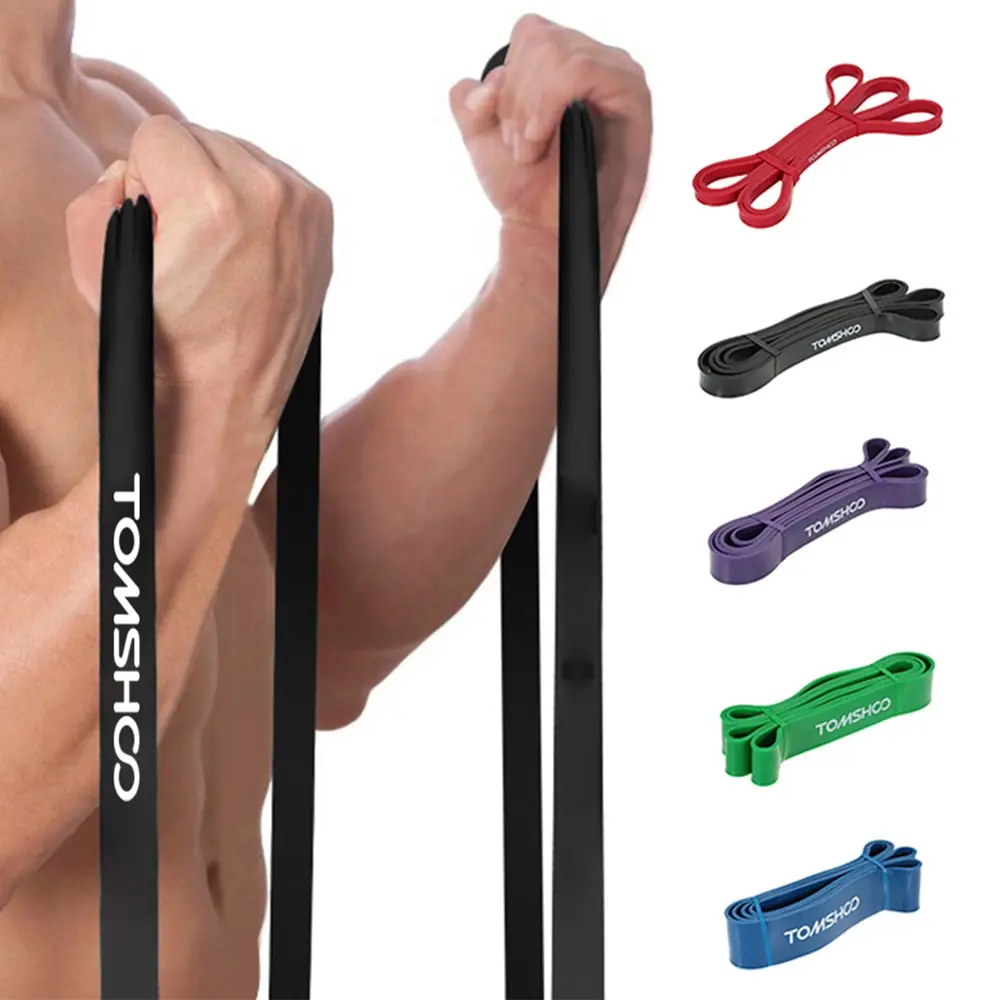 

TOMSHOO 208 cm Workout Loop Band Elastic Stretch Resistance Band Bodybulding Yoga Bands Expander Fitness Assist Mobility Band