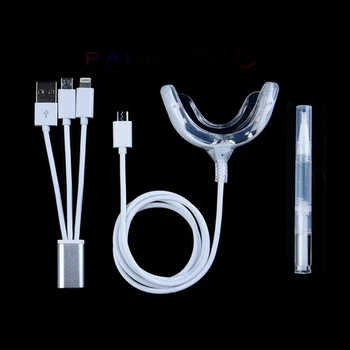 

Mini Teeth Whitener Light Hands Free Reusable Convenient Tooth Care Home Use UV With Charging Cable Dental Health Fast