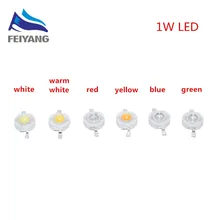 1 Вт белый теплый белый красный Gerrn синий RGB светодиодный светильник высокой мощности чистый 3,2 мА 3,4-в 100-120лм 30 мил
