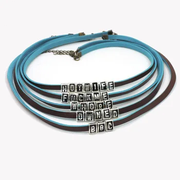 queen of spades inspirational LEATHER choker punk necklace SEXY hot wife bbc fetish swinger owned NW113
