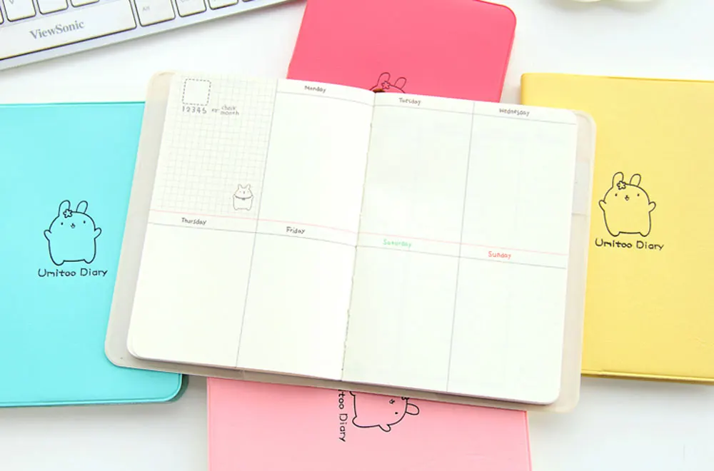 Year 2018-2019 Cute Diary Any Year Planner Pocket Journal Kawaii Notebook Agenda Scheduler Memo 4 Colors Korean Style Gift Year 2018-2019 Cute Diary Any Year Planner Pocket Journal Kawaii Notebook Agenda Scheduler Memo 4 Colors Korean Style Gift
