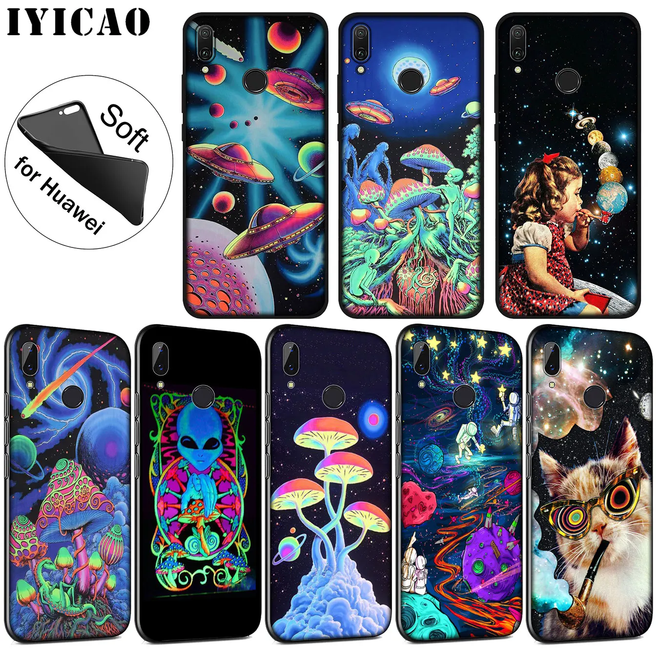 IYICAO Мягкий силиконовый чехол для Huawei P30 P20 Pro P10 P9 P8 Lite Mini 2017 2016 P smart Z 2019 |