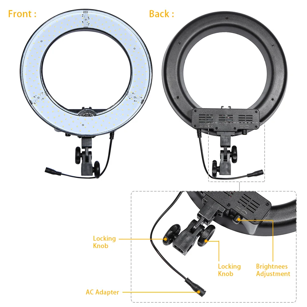 RL-12 180 шт. лампа 14 ''светодиодный кольцевой светильник для видеокамеры 5500K уличный светильник для видеосъемки с 2 м штативом