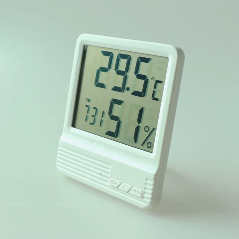 

Mini Digital Indoor Thermometer Hygrometer Alarm Clock with LCD Display Temperature Himidity Meter -10~70 Celsius