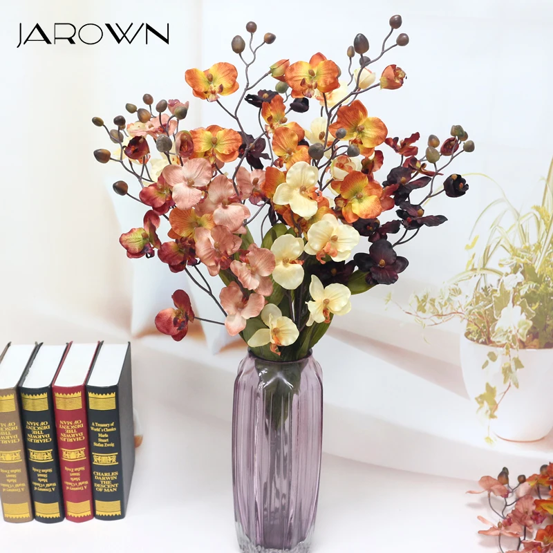 

JAROWN Artificial Butterfly Flowers Fake Flowers Table Arrange Silk Flowers For Wedding Home Party Decoration Accessory