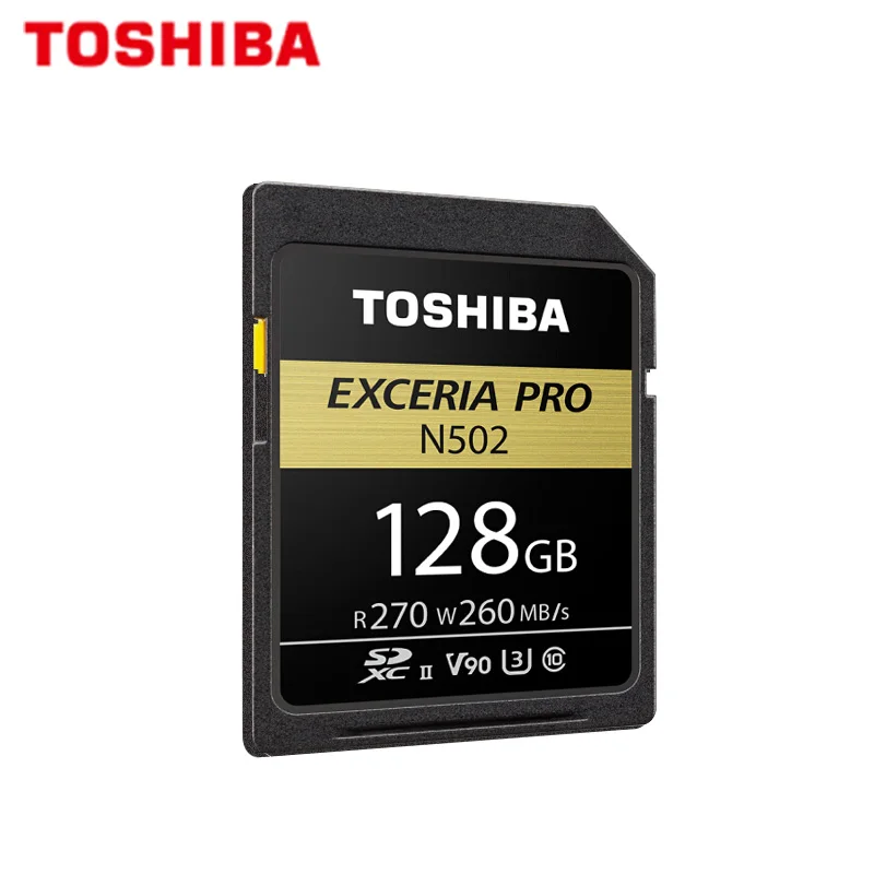 

TOSHIBA EXCERIA PRO SD Card High Speed 270MB/s 32GB SDHC 64GB 128GB SDXC V90 U3 UHS-II Memory Cards Support 8K video recording