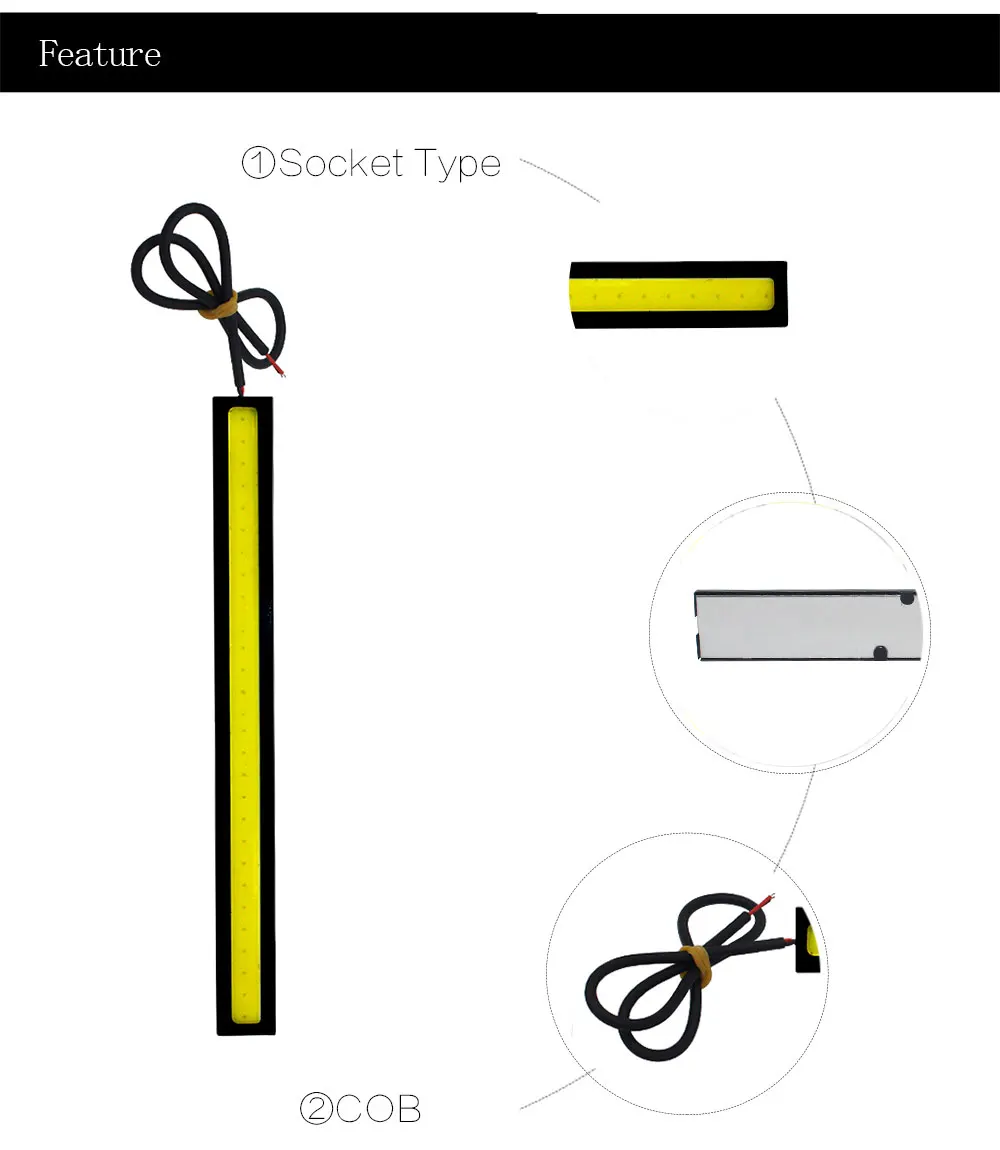 17 см 12 В COB светодиодный DRL для вождения дневные ходовые огни полоса водонепроницаемый автомобильный Стайлинг светодиодный светильник Авто рабочее освещение автомобиля
