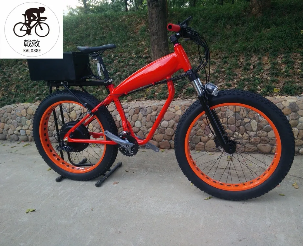 Discount Kalosse  E bike  27speed M4000  electrical snow bike  Hydraulic brakes  60V 2000W electric  fat  bike  26*4.0 0