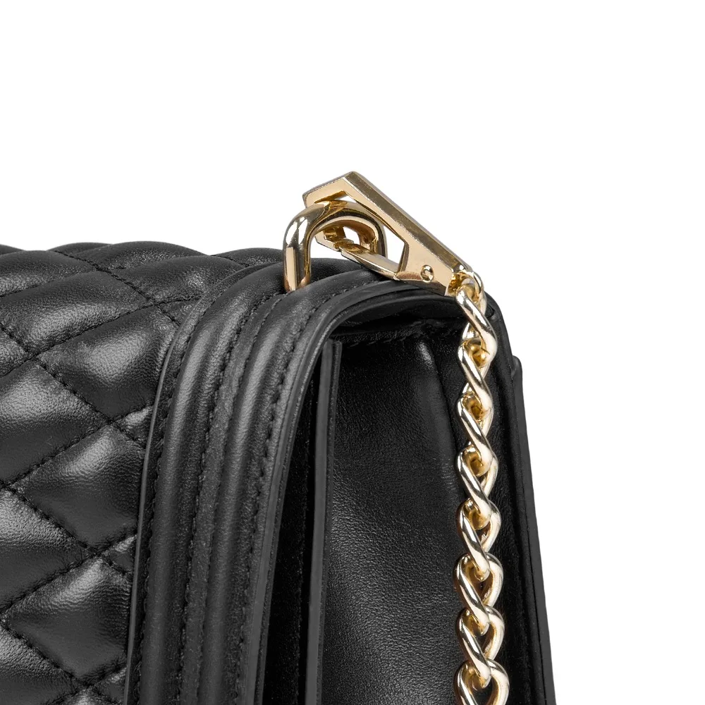 Роскошная сумка с ромбовидной решеткой, Высококачественная натуральная кожа, женская сумка на цепочке, модная Натуральная кожа, сумка на плечо, женская сумка через плечо