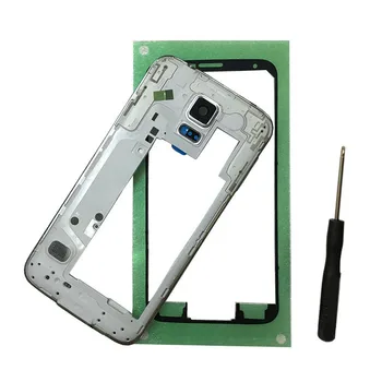 

For Samsung Galaxy S5 Neo G903 G903F G903W Original Mobile Phone Chassis Housing Middle Frame Cover With Adhesive + Tools