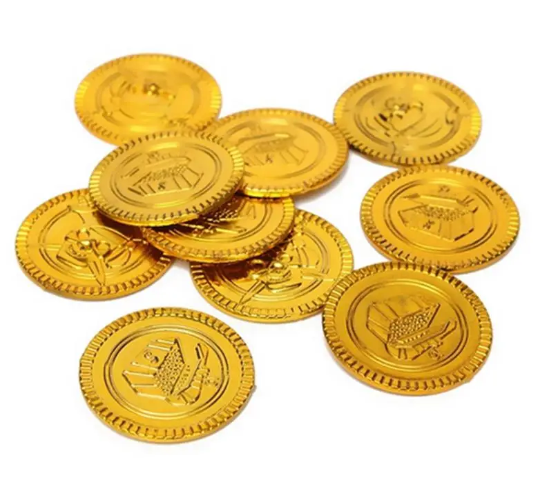 opladning Hyret manifestation Plastic Gold Pirate Coins Birthday Christmas Holiday Favor Treasure Coin  Goody Party Loot Bag Pinata Filler Theme Decoration - Party Favors -  AliExpress