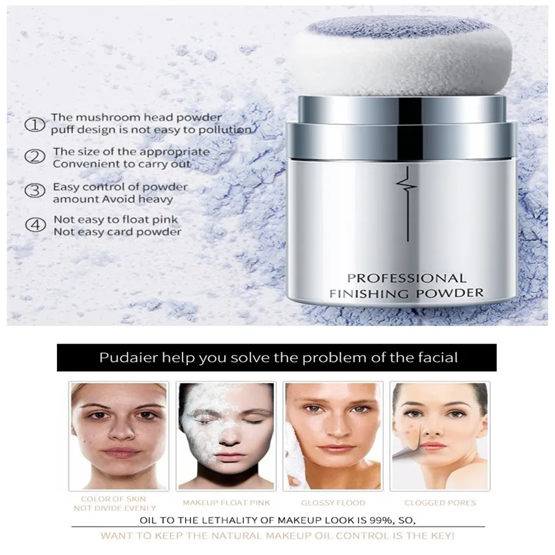 

Face Powder Loose Powder Oil Control Setting Powder full professional cosmetics makeup Concealer fenty beauty Mushroom Head
