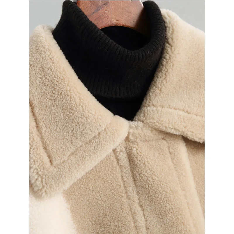 Automne Vêtements Hiver Coréen Daim Camel Manteau Zt923 De Femme Femmes Vintage Fourrure En 100Laine 2018 Doublure Veste Réel tsQxdrCh
