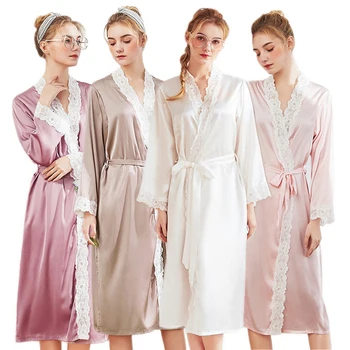 

Fashion Lady Summer Mini Robe Chinese Women's Silk Rayon Bath Gown Short Yukata Nightgown Sleepshirts Pijama Mujer One Size