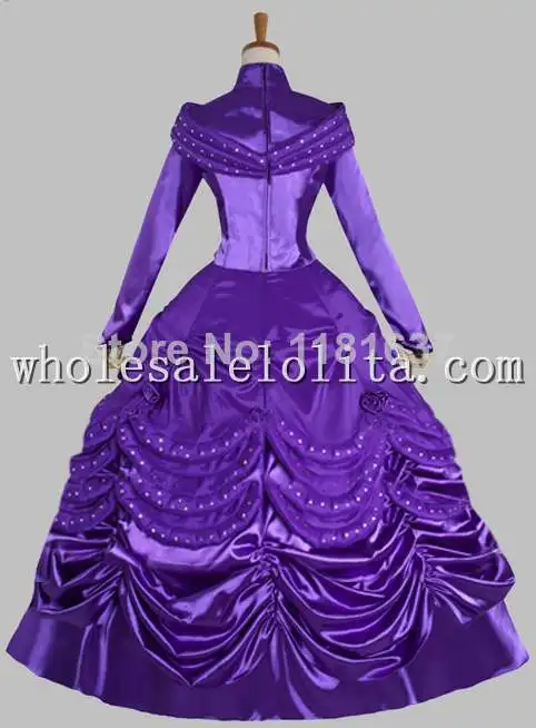 Косплей Красавица и Чудовище фиолетовый Belle взрослый костюм платье|costume dress|dress dress