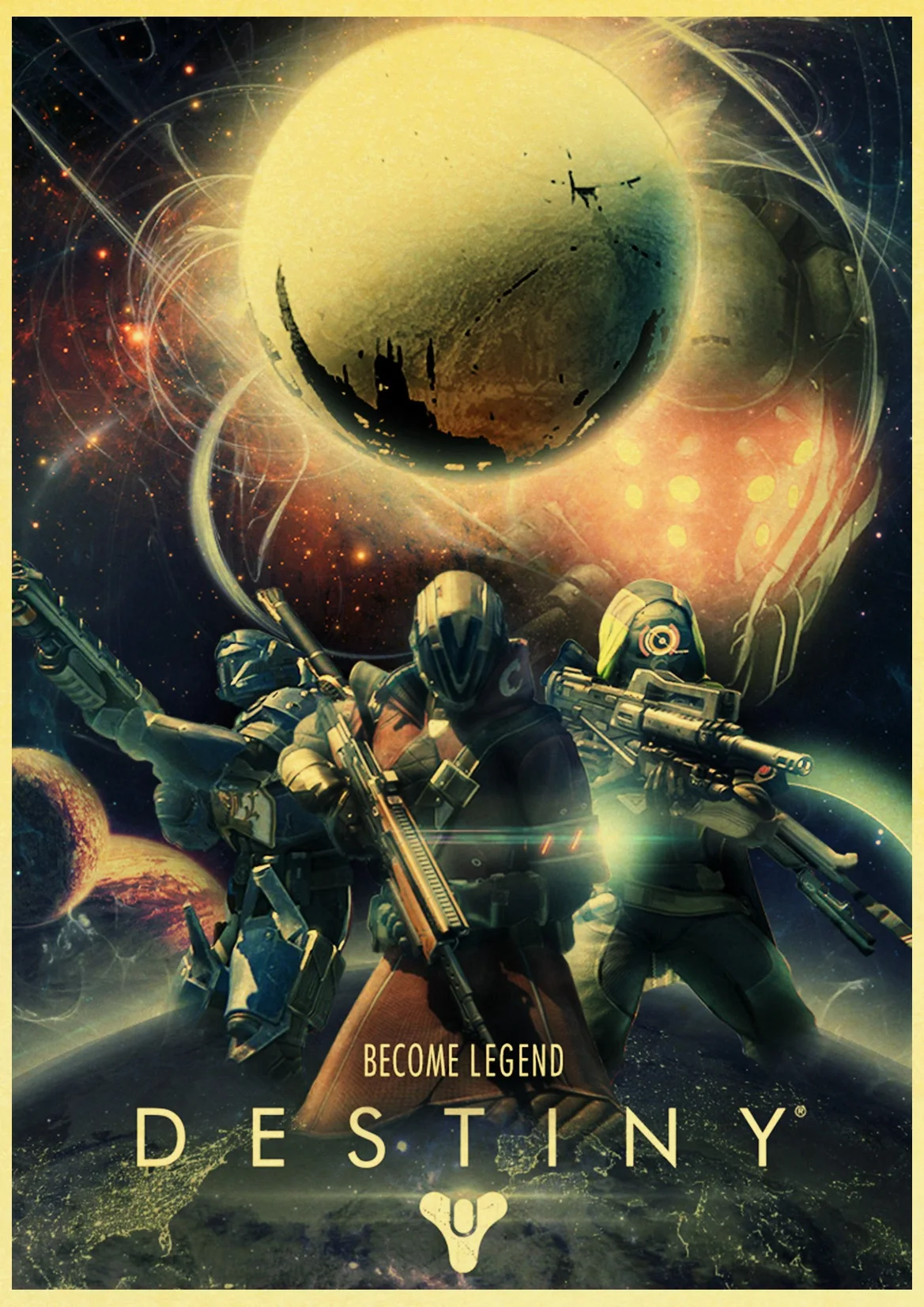 Американский Shotting игра Destiny 2 плакат Высокое разрешение стены Плакаты Ретро Стиль