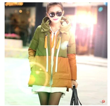 Winter women's 2014 plus size thickening with a hood down coat medium-long clothes outerwear | Женская одежда