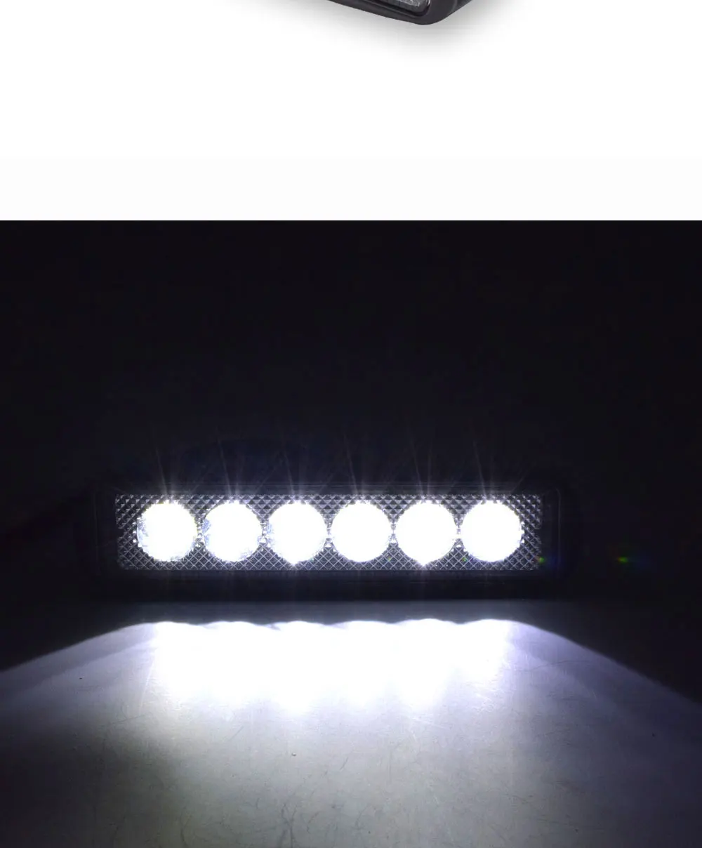 12V 24V Auto LED Light 18W Car Work Lamp Boat Vehicle Top Head Bulb 2000LM IP67 Waterproof Flood Beam Lighting Spot Lights (7)