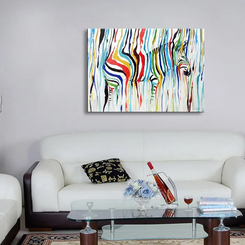 

Oil Painting hand painted Oil Painting zebra on Canvas Abstract Animal Wall Art for Home Decoration