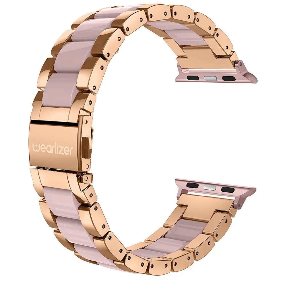 Wearlizer Apple Watch Band 38 мм 40 мм 42 мм 44 мм iWatch металлический сменный ремешок из нержавеющей стали для Apple Watch Series 4 3 2 1