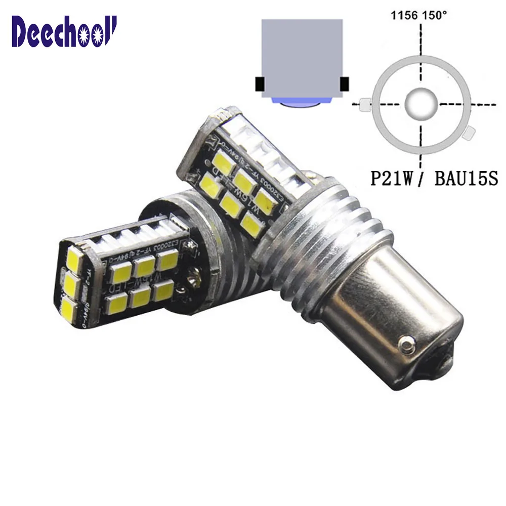 Светодиодные лампы deechooll 2 шт. 1156 светодиодный задние сигнальные PY21W BAU15S 10 Вт
