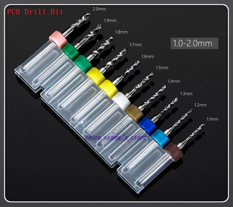 10pcs/Lot 1.1 2.0mm Carbide Micro Drill Bits,PCB Print Circuit Board
