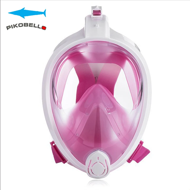 

Underwater Scuba AntiFog 180 Degree Wide View Full Face Diving Mask Set Original Foldale Tube