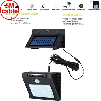 

30 leds solar light split mounting pIR motion sensor led indoor outdoor lamp waterproof ip65 for street garden patio home camps