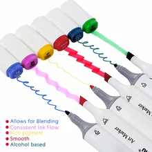 TOUCHNEW 168 цветные маркеры для рисования, двойной эскиз, художественные маркеры, принадлежности для художественных ручек, двухглавый графический маркер, набор ручек