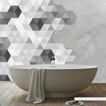 

10pcs/set Nordic Wall Sticker Cool Colors Geometric Wall Sticker Creative Wall Decor For Kids Children Non-slip Room Decoration