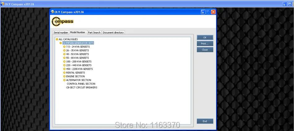 Olympian Compass V2012A Spare Parts Catalogue For Generator