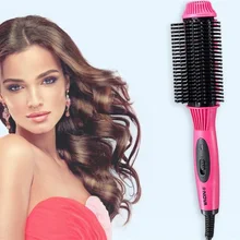 Два-в-одном щипцы для завивки волос анти-ожоги плоские утюги выпрямляющая щетка и инструмент для завивки многофункциональная электрическая расческа для выпрямления волос