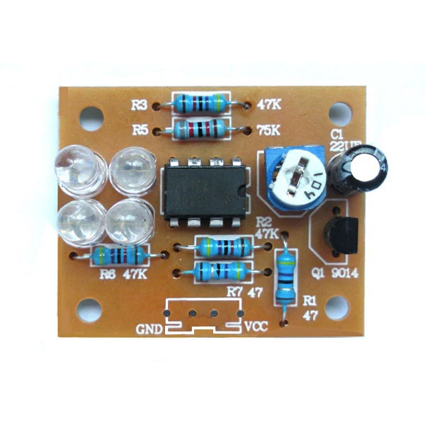 DIY Electronic Learning Kit LM358 breathing light parts blue flashing