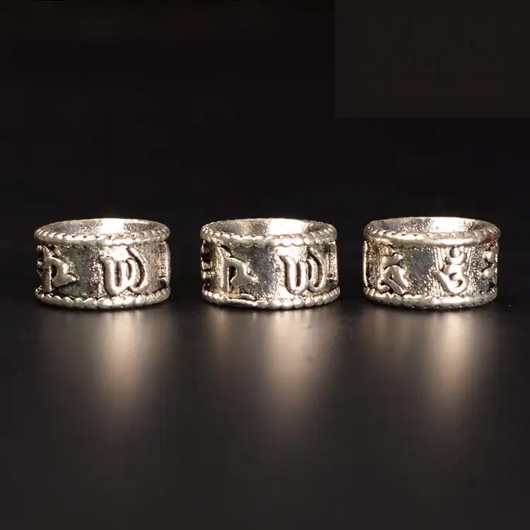 6/8/10/12/14mm Vintage Tibetan Silver Spacer Beads Hole Nepal Buddha DIY Jewelry Accessories 10pcs J0701 | Украшения и аксессуары