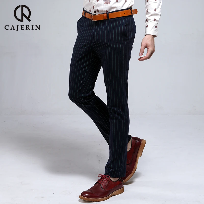 Мужские Формальные платья Брюки Slim Fit Модные полосатые Формальные Деловые Брюки повседневные мужские брюки Свадебные Жених выпускного вечера брюки MC