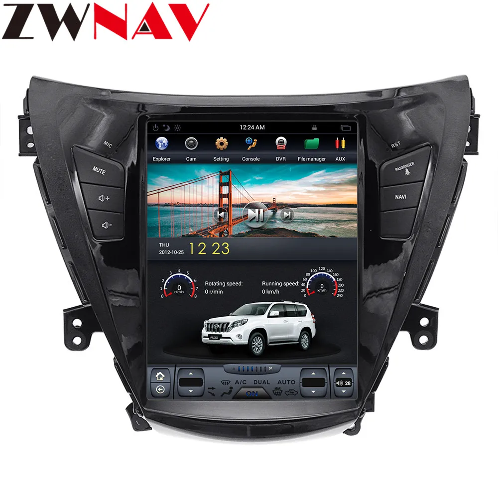 Perfect Android 7.1 Tesla Screen 10.4" Car Stereo For Hyundai Elantra 2011-2013 Auto Radio GPS Navigation Multimedia Headunit 6