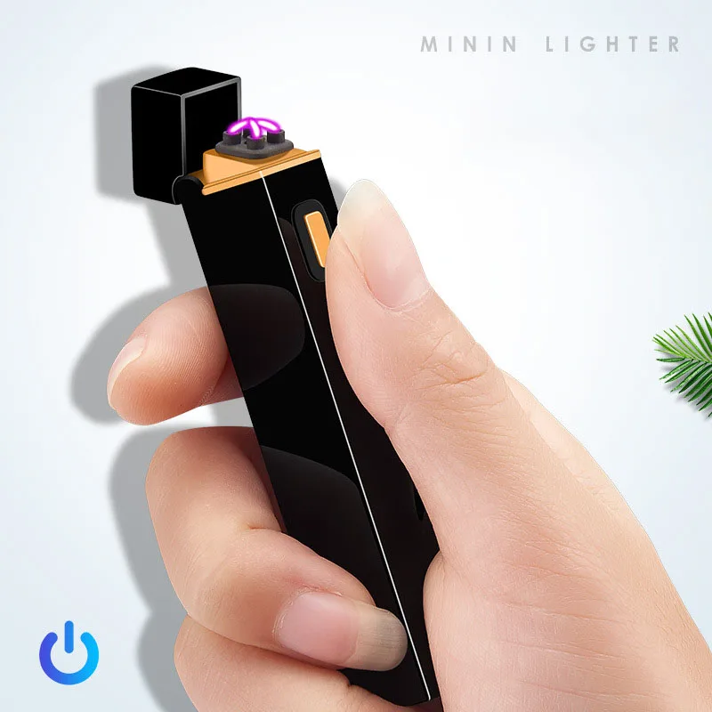 Портативная мини зажигалка с usb зарядкой электрическая двойной дугой