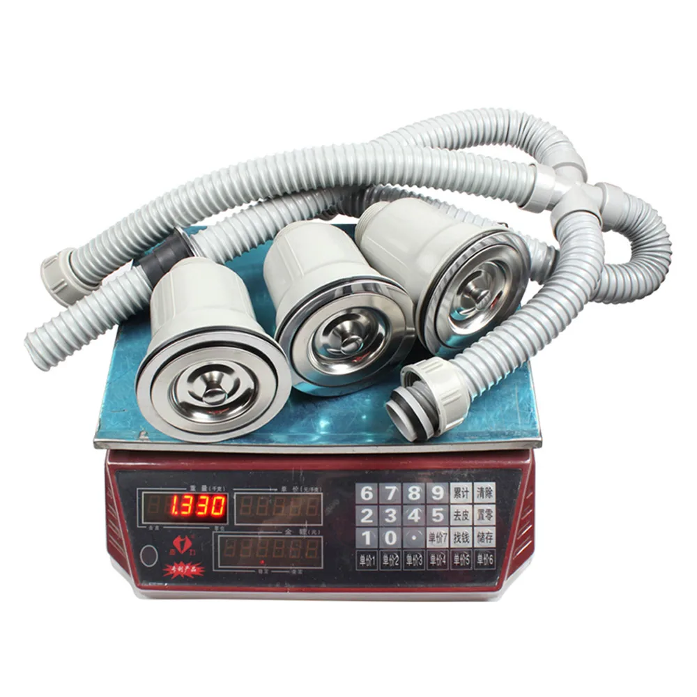 kit de drenagem pia tripla ralo pia com mangueiras fio sistema drenagem pia cozinha 04